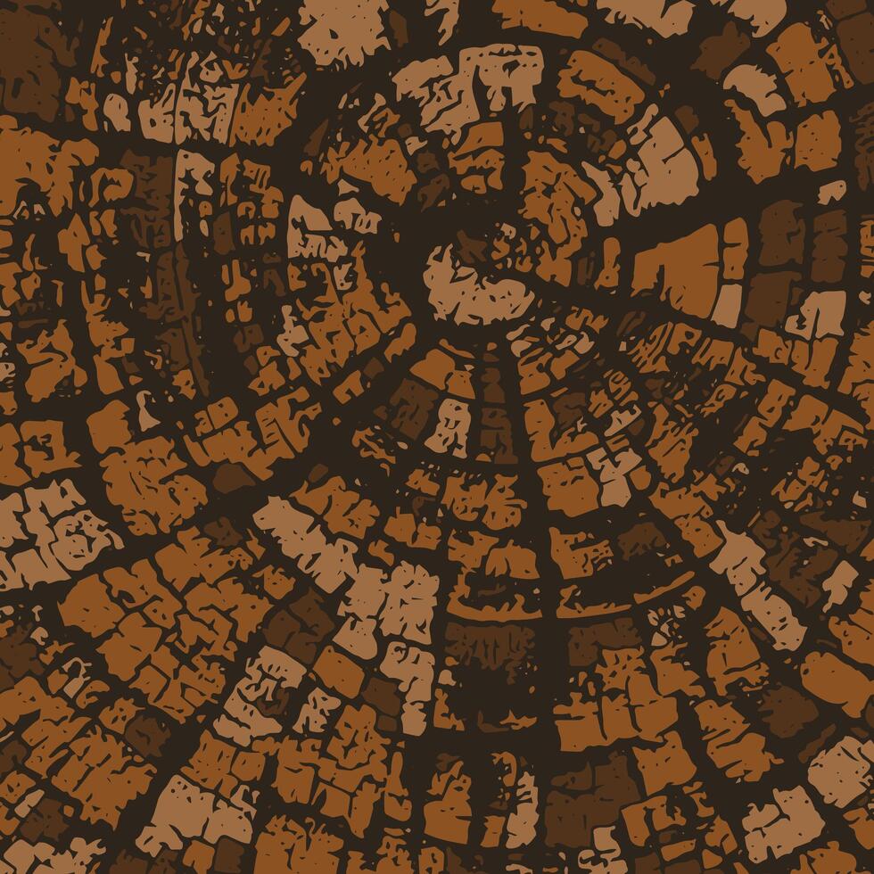 Textured tree bark illustration square background vector