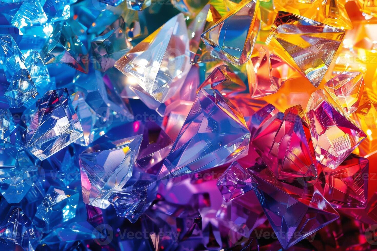 Colorful crystal background. Close-up shot of colorful crystals ...