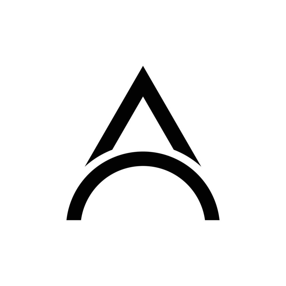 Letter A creative unique shape logo vector