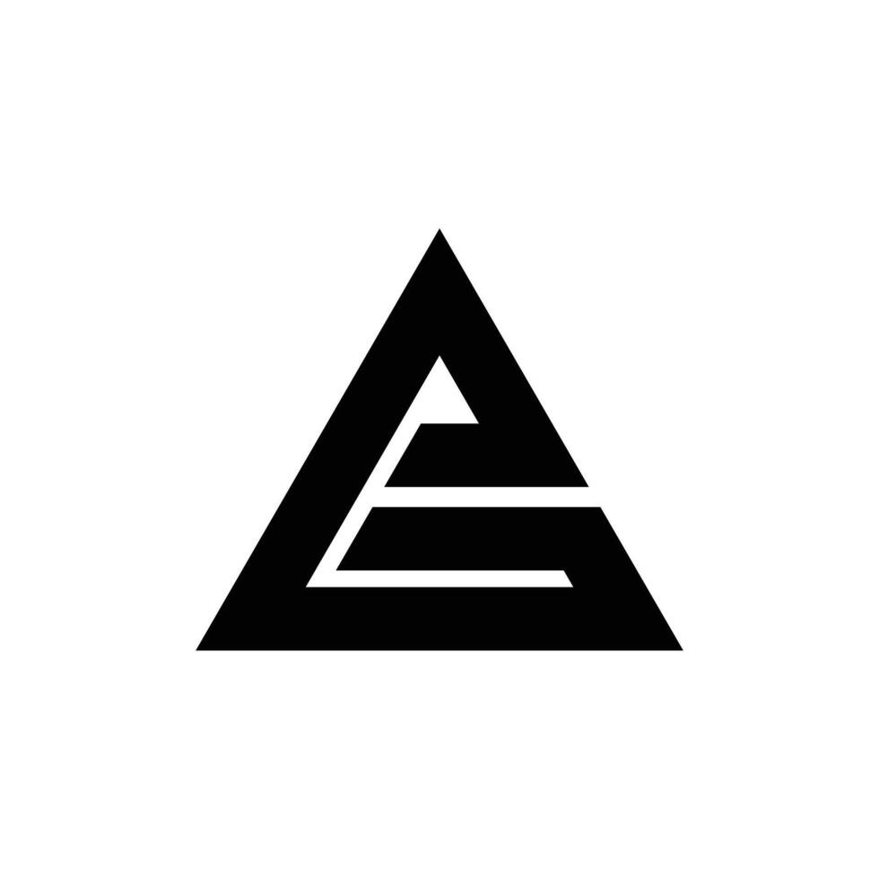 Letter Pg or Ag triangle shape unique logo vector