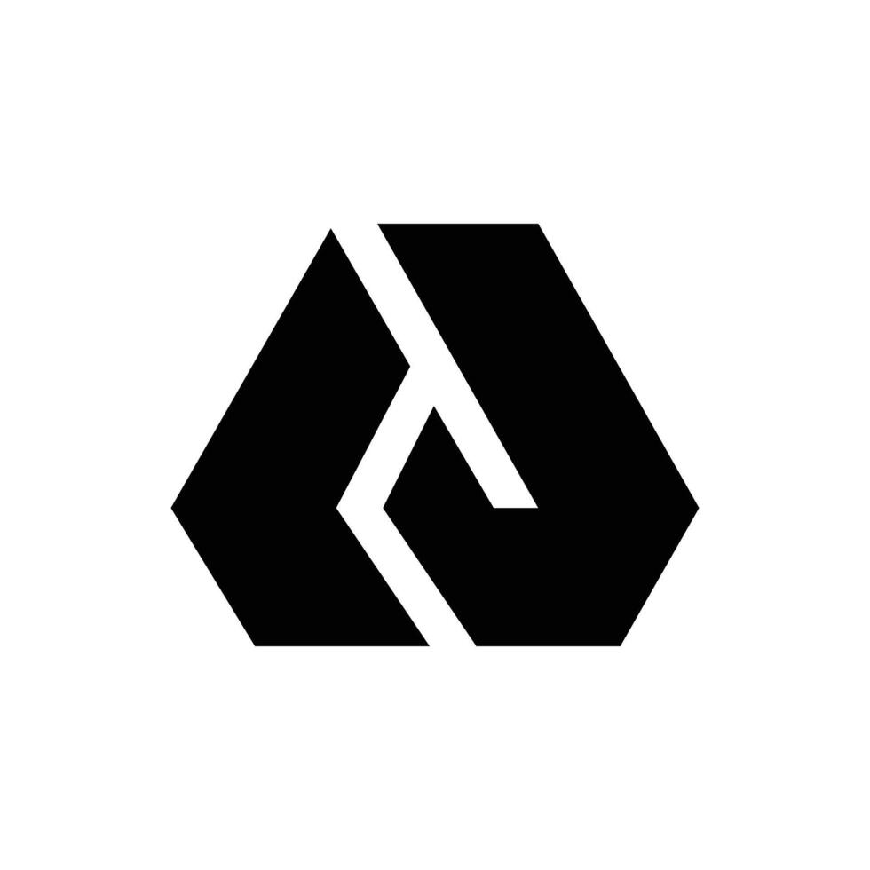 Letter Cj modern flat monogram logo vector