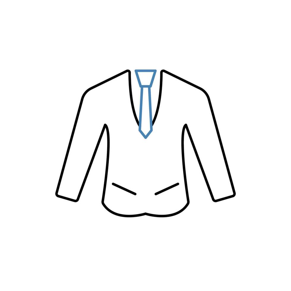 suit concept line icon. Simple element illustration. suit shirt concept outline symbol design. vector