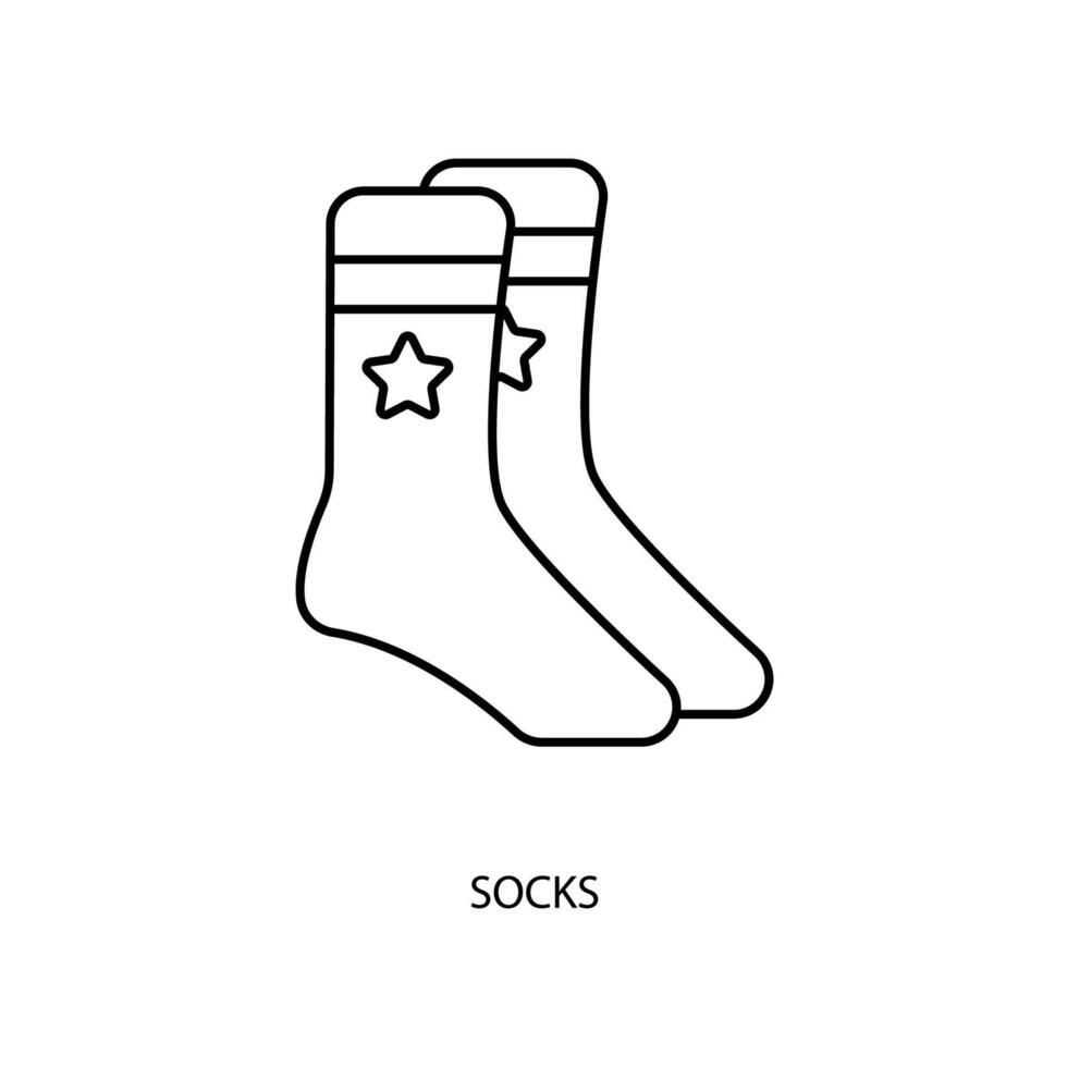 socks concept line icon. Simple element illustration. socks concept outline symbol design. vector
