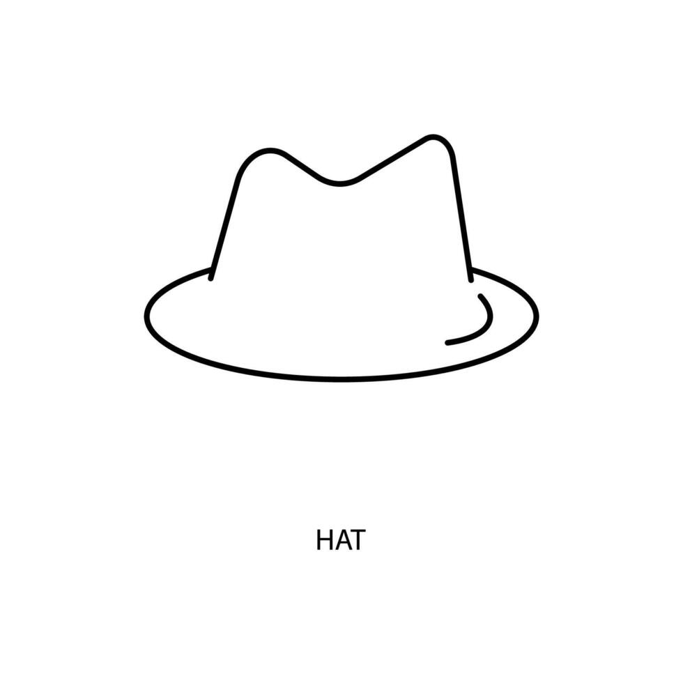 hat concept line icon. Simple element illustration. hat concept outline symbol design. vector