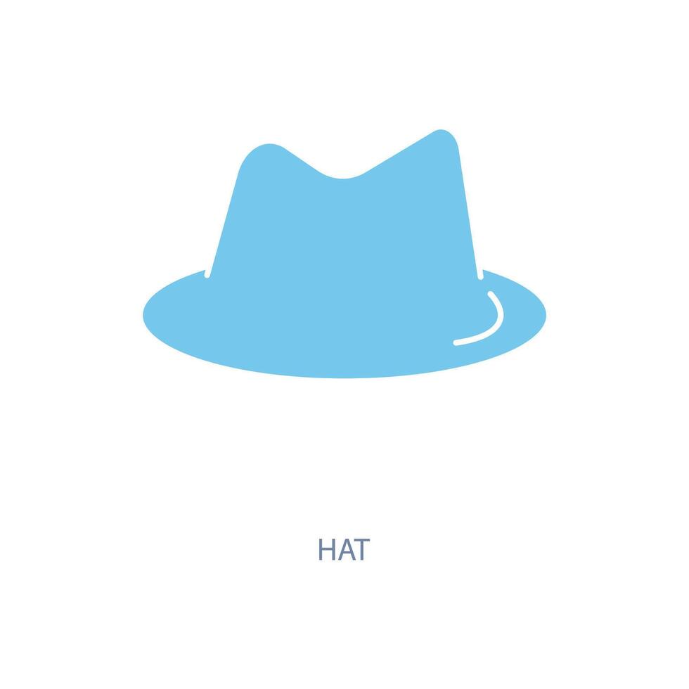 hat concept line icon. Simple element illustration. hat concept outline symbol design. vector