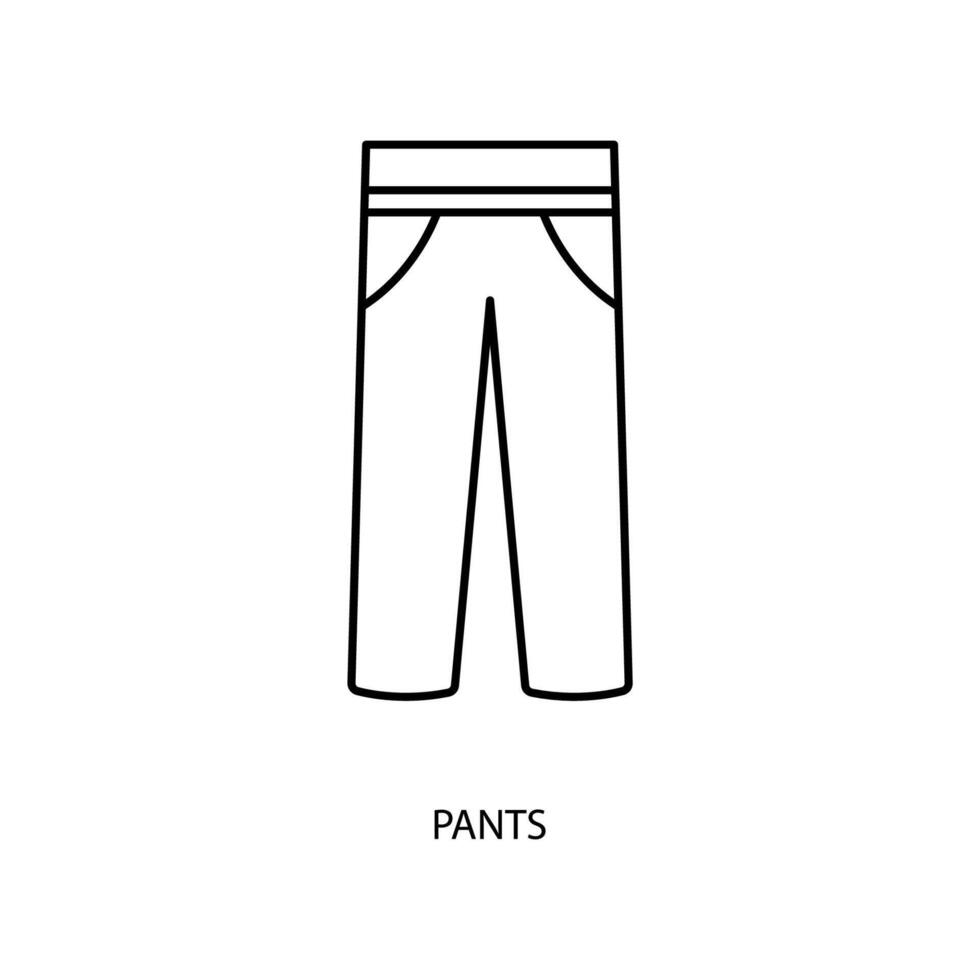 pants concept line icon. Simple element illustration. pants concept outline symbol design. vector