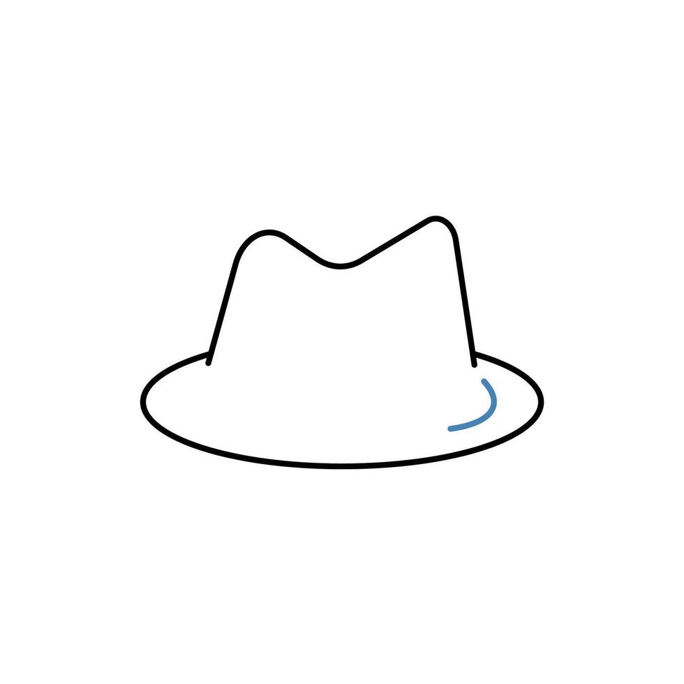hat concept line icon. Simple element illustration. hat concept outline symbol design. vector