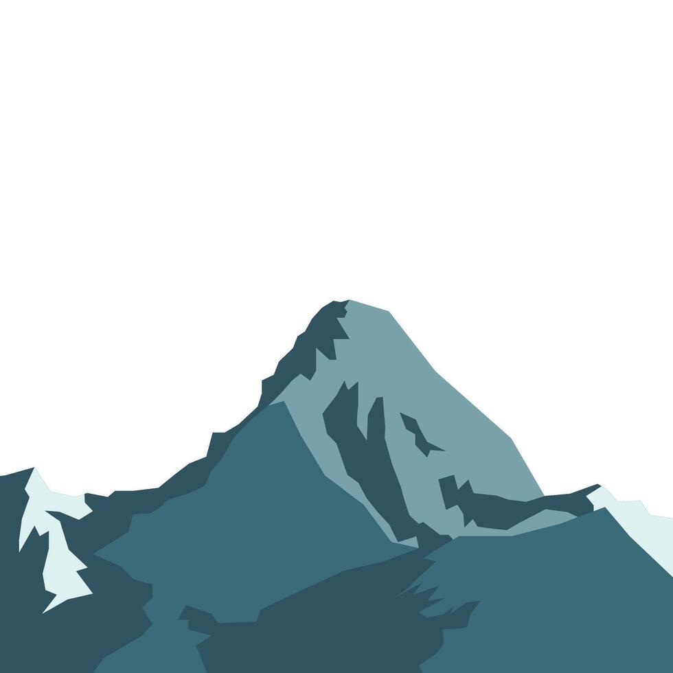 Snow Capped Mountain Illustration vector