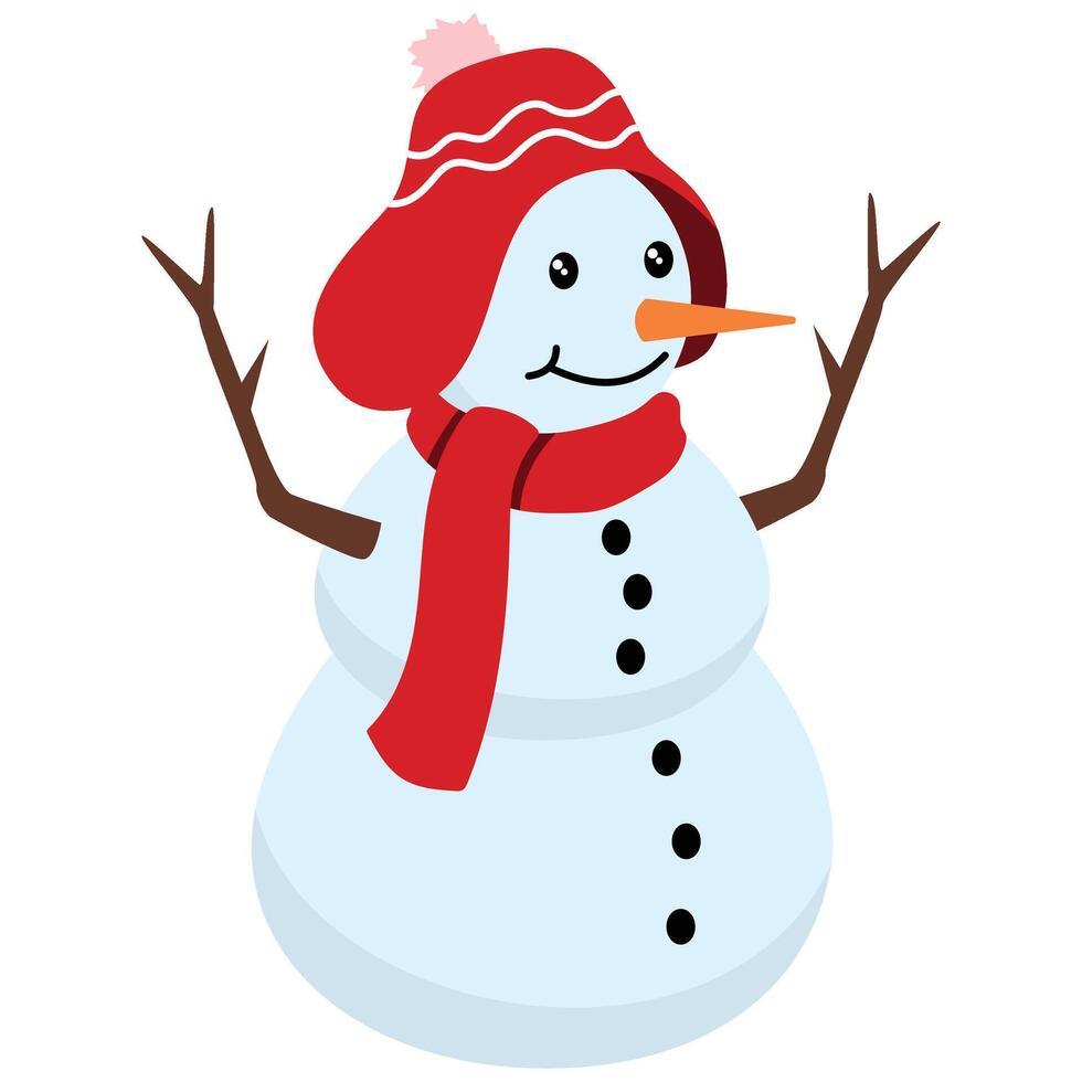 Christmas Snowman Illustration vector