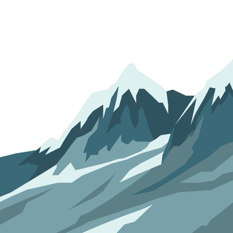 Snow Capped Mountain Illustration vector