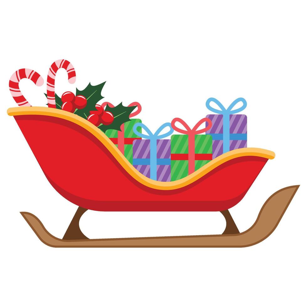 Christmas Sleigh Illustration vector