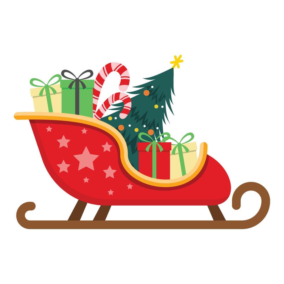 Christmas Sleigh Illustration vector