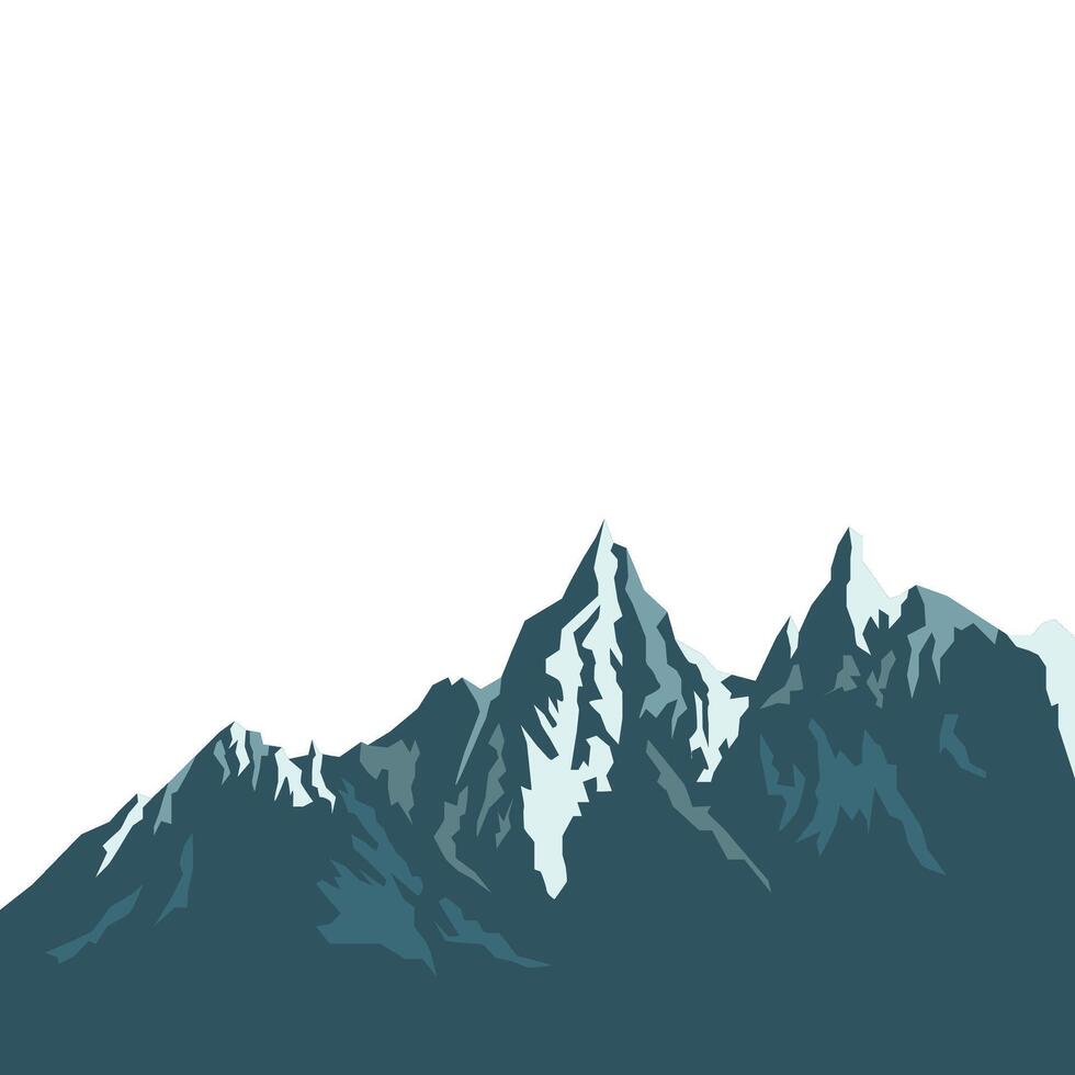 Snow Capped Mountain Illustration vector
