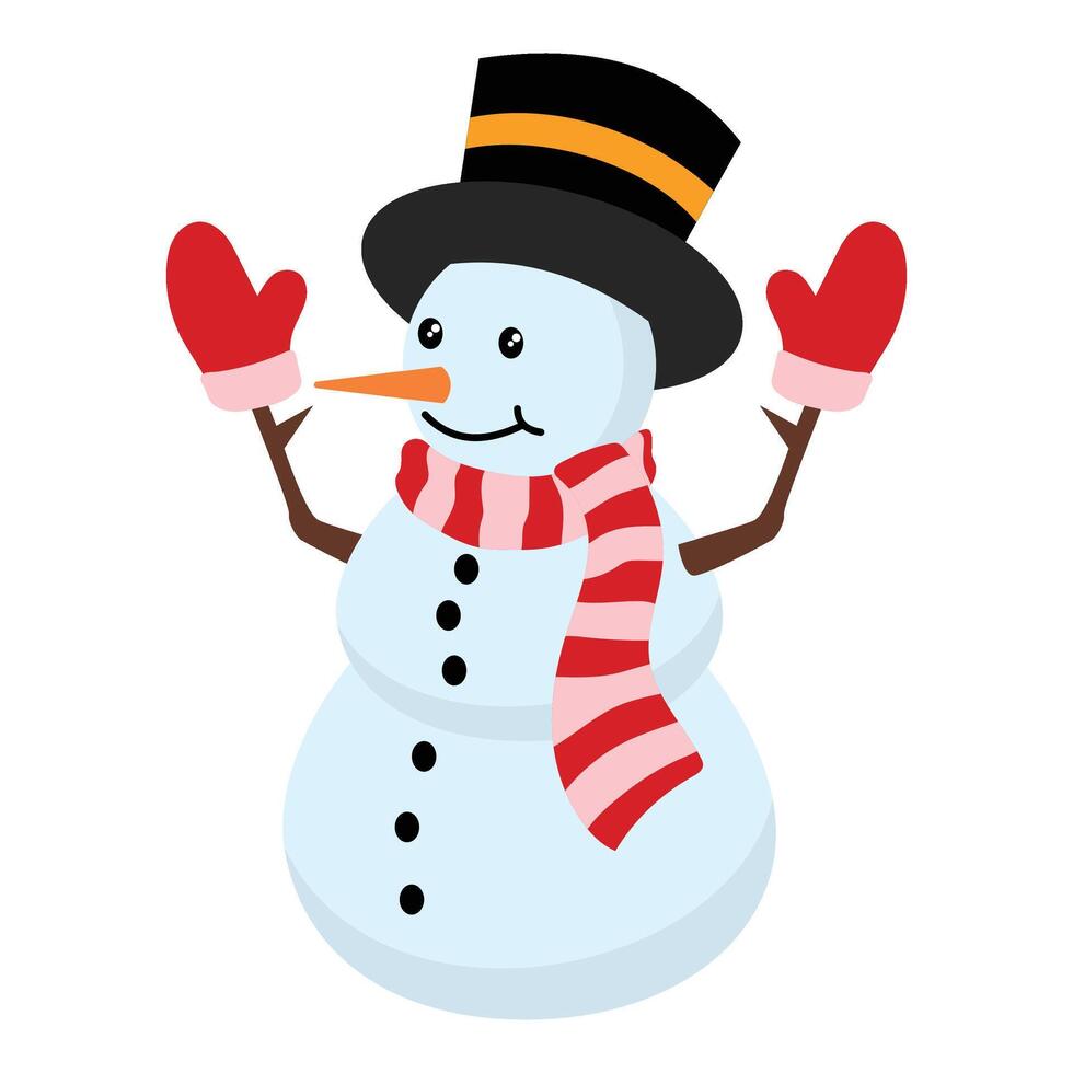 Christmas Snowman Illustration vector