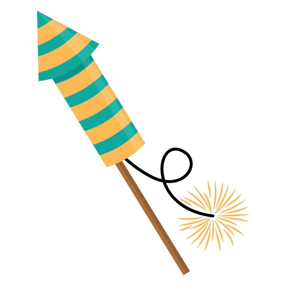 New Year Firecracker Illustration vector