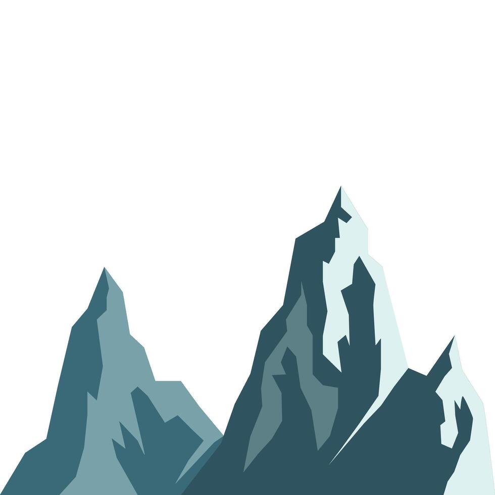 Snow Capped Mountain Illustration vector
