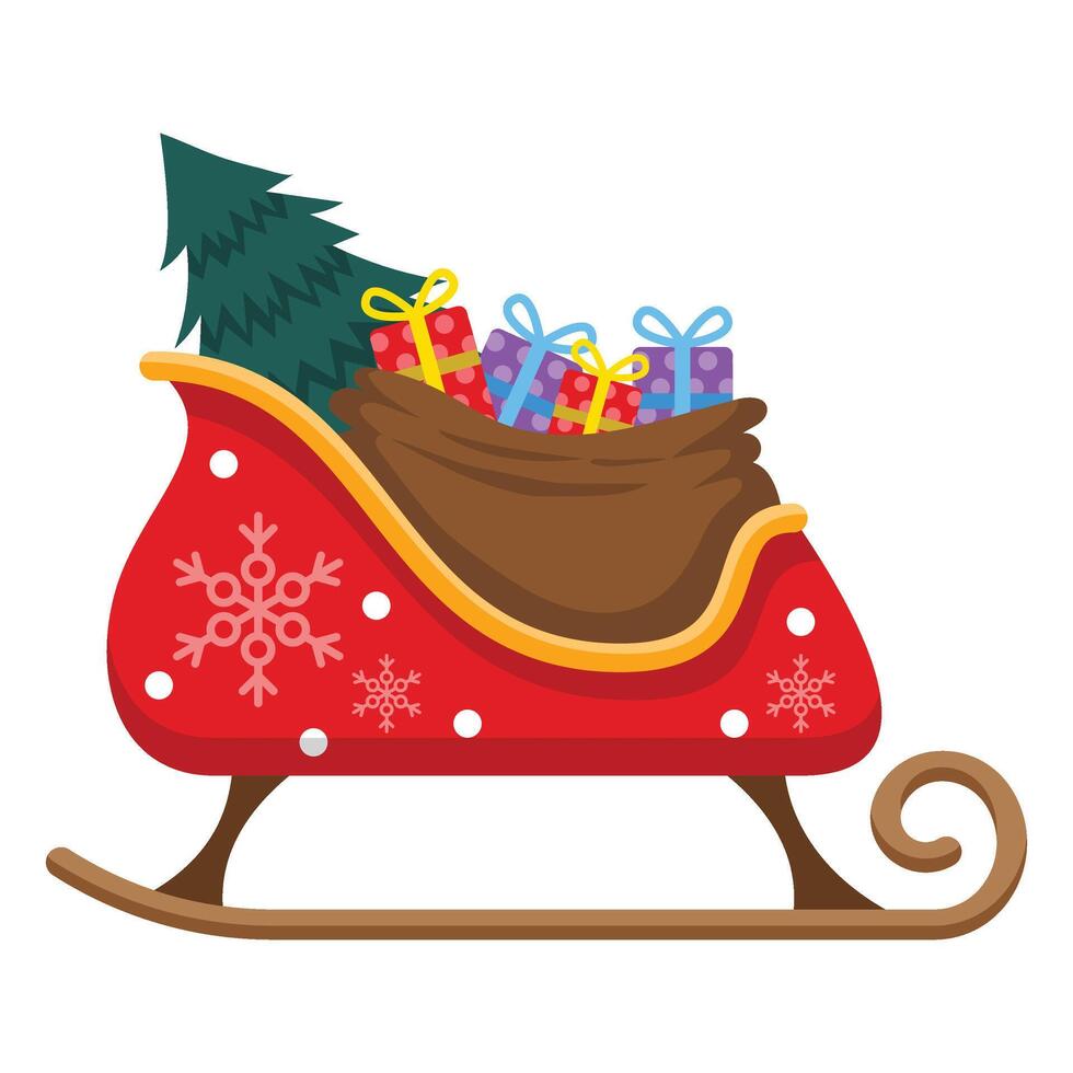 Christmas Sleigh Illustration vector
