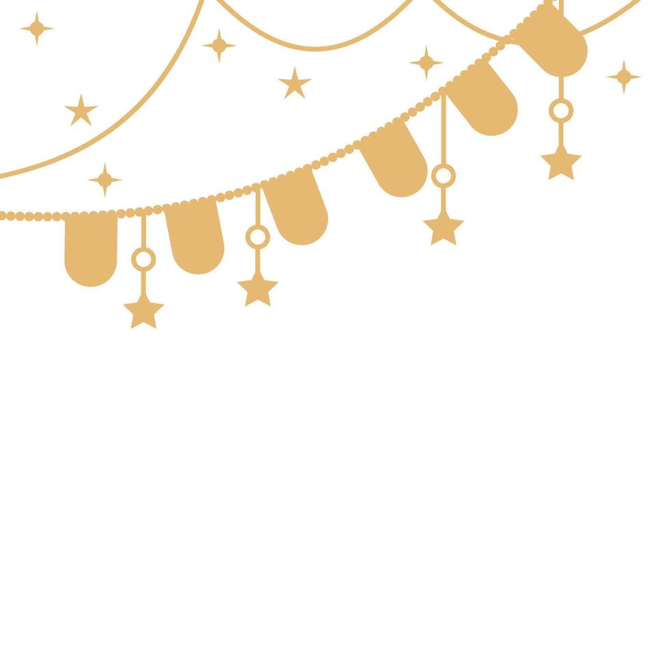 New Year Party Decoration Border vector