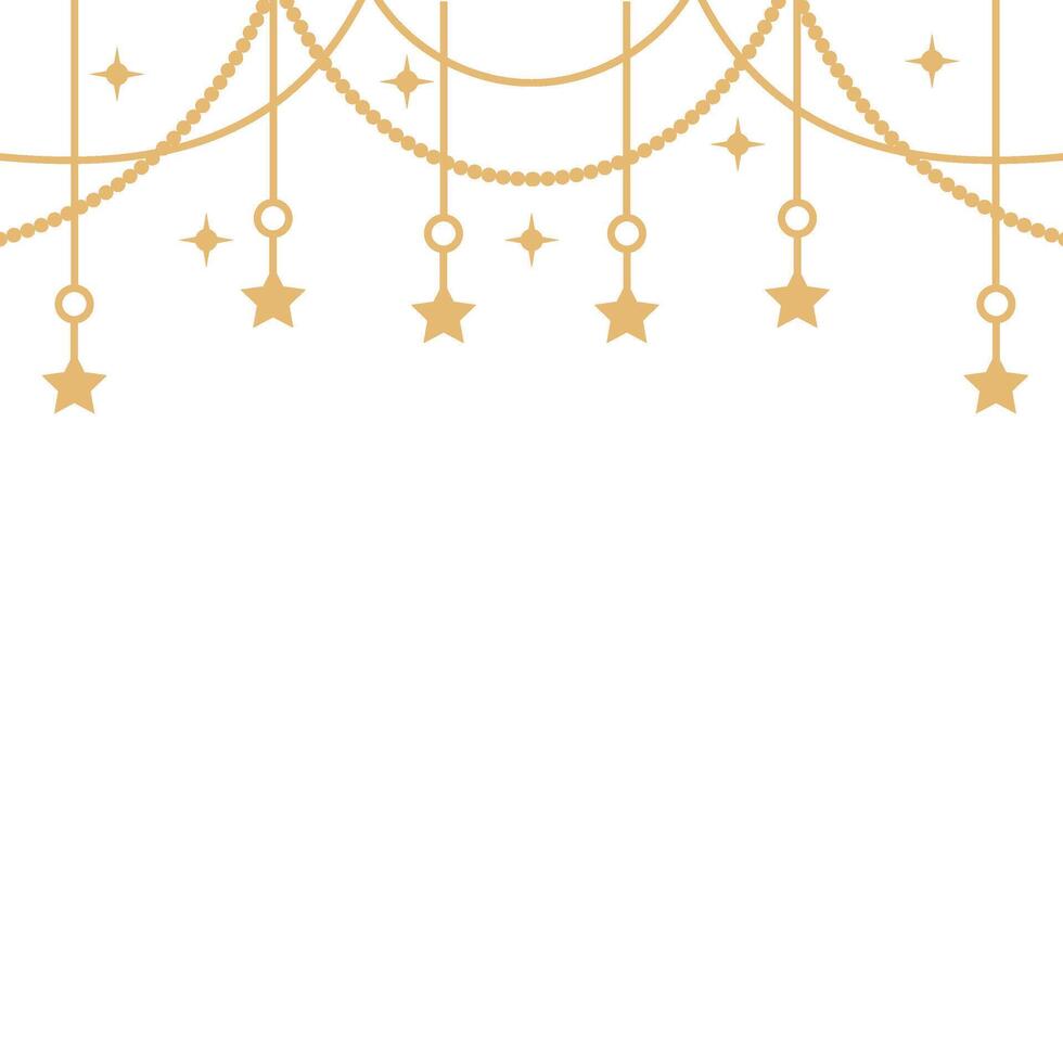 New Year Party Decoration Border vector