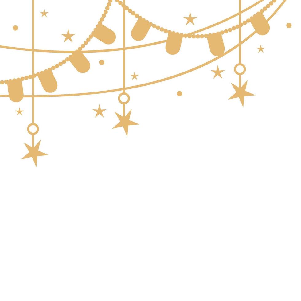 New Year Party Decoration Border vector