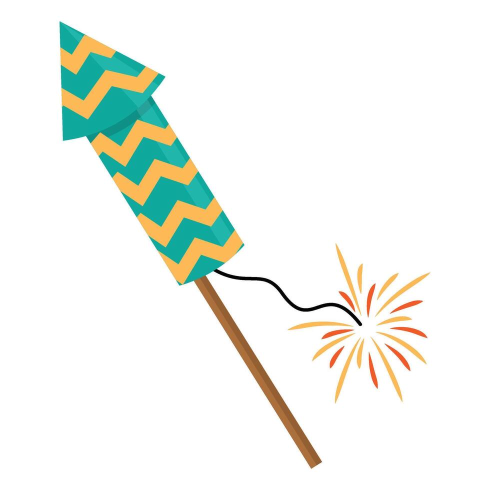 New Year Firecracker Illustration vector
