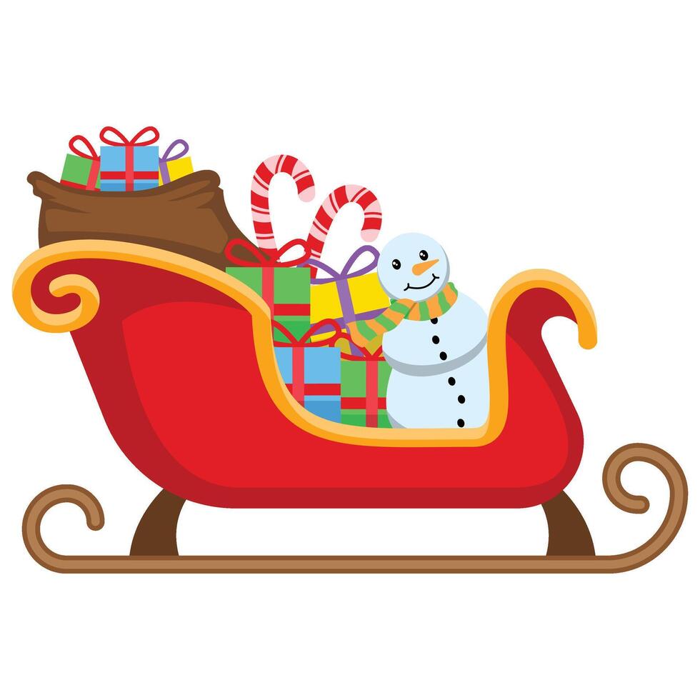 Christmas Sleigh Illustration vector