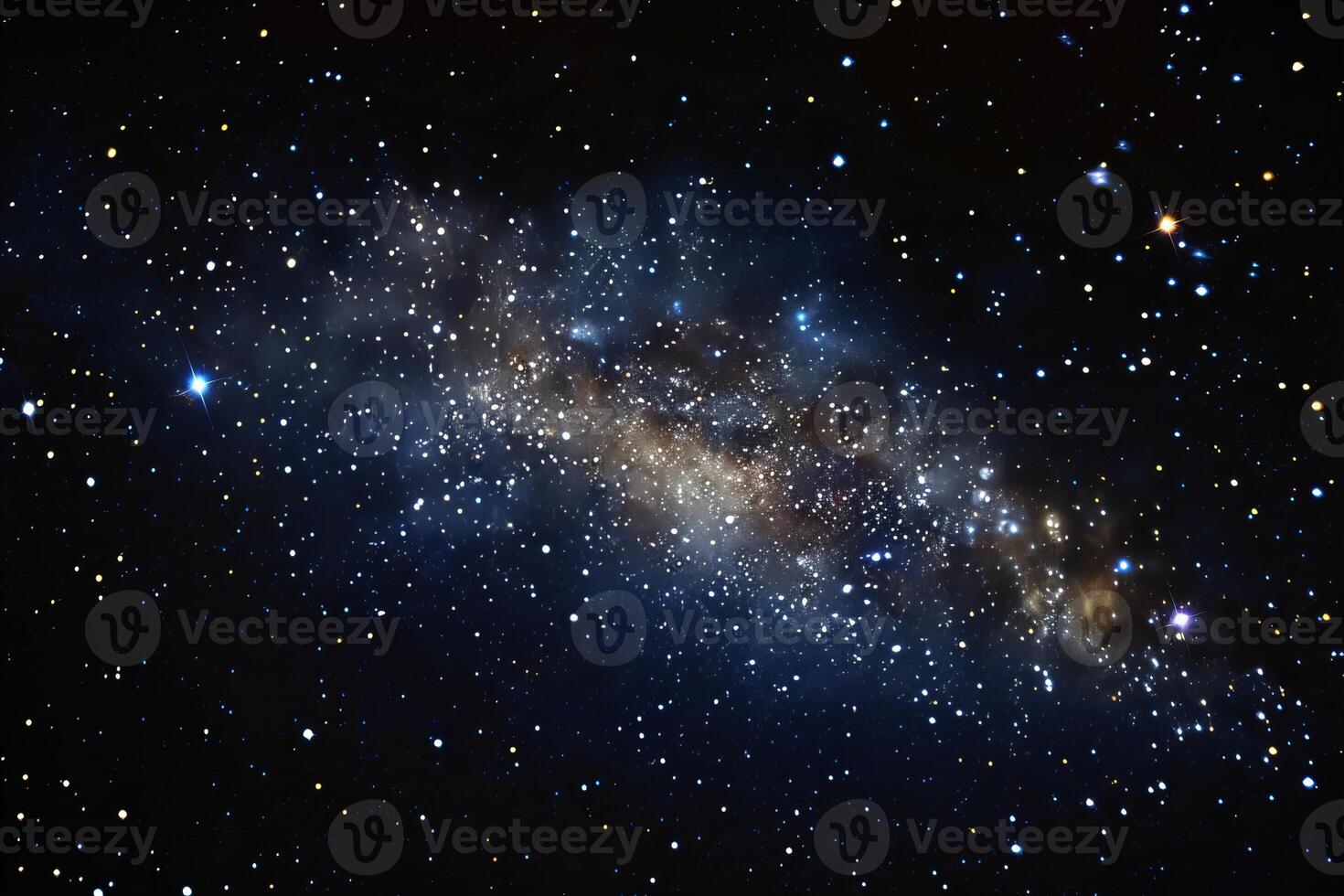 Stunning Cosmic Display of Stars and Galaxies in Deep Space photo