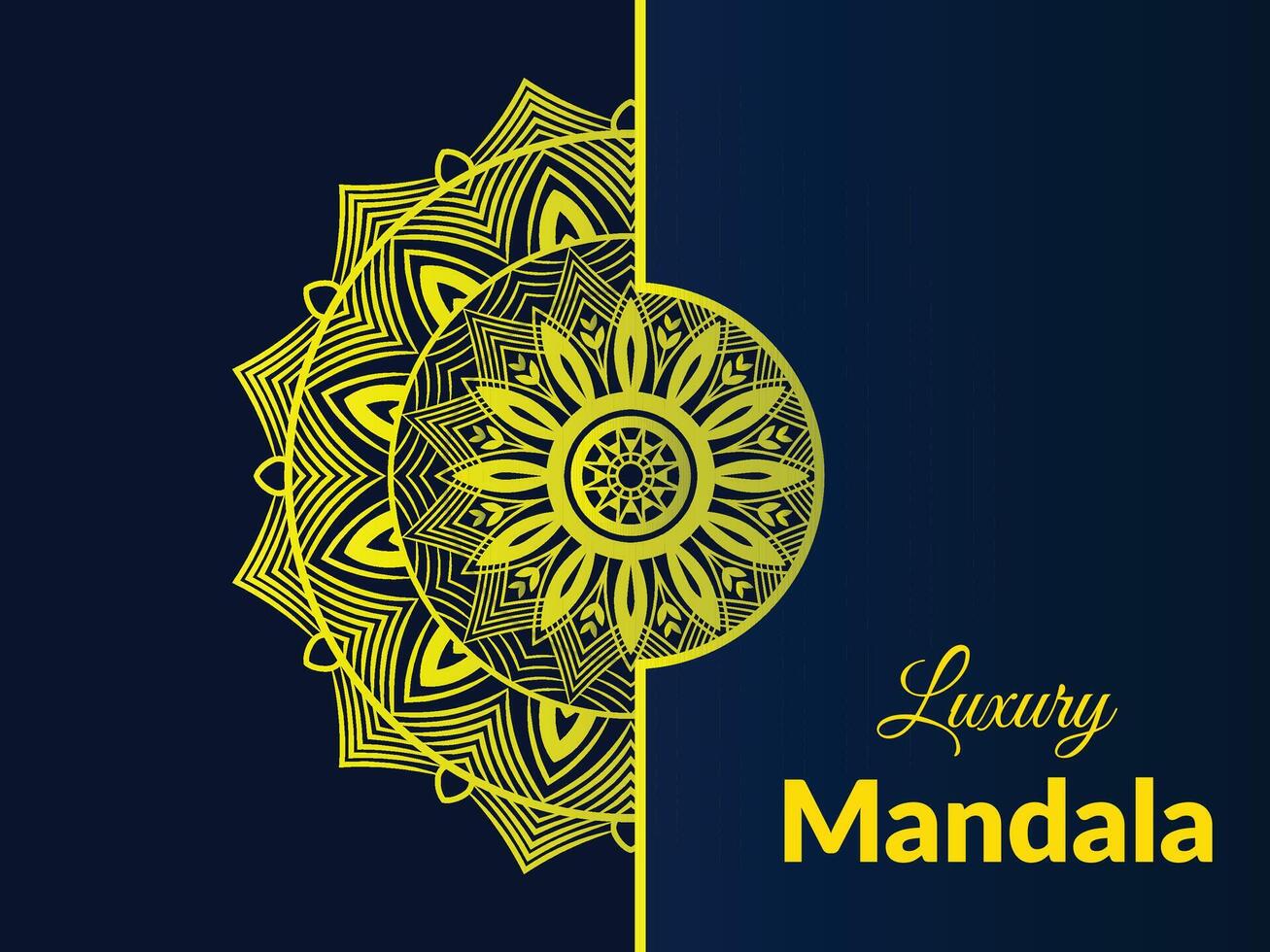 Creative Unique Luxury Mandala Background Design gold Color vector