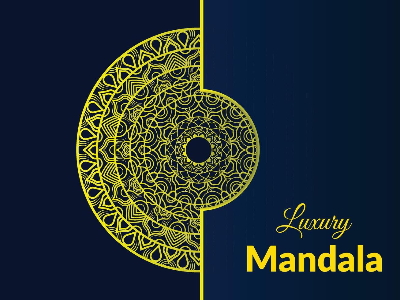 Creative Unique Luxury Mandala Background Design gold Color vector