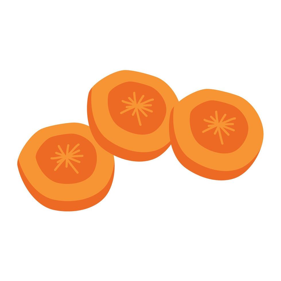 Cut and sliced carrots illustration vector