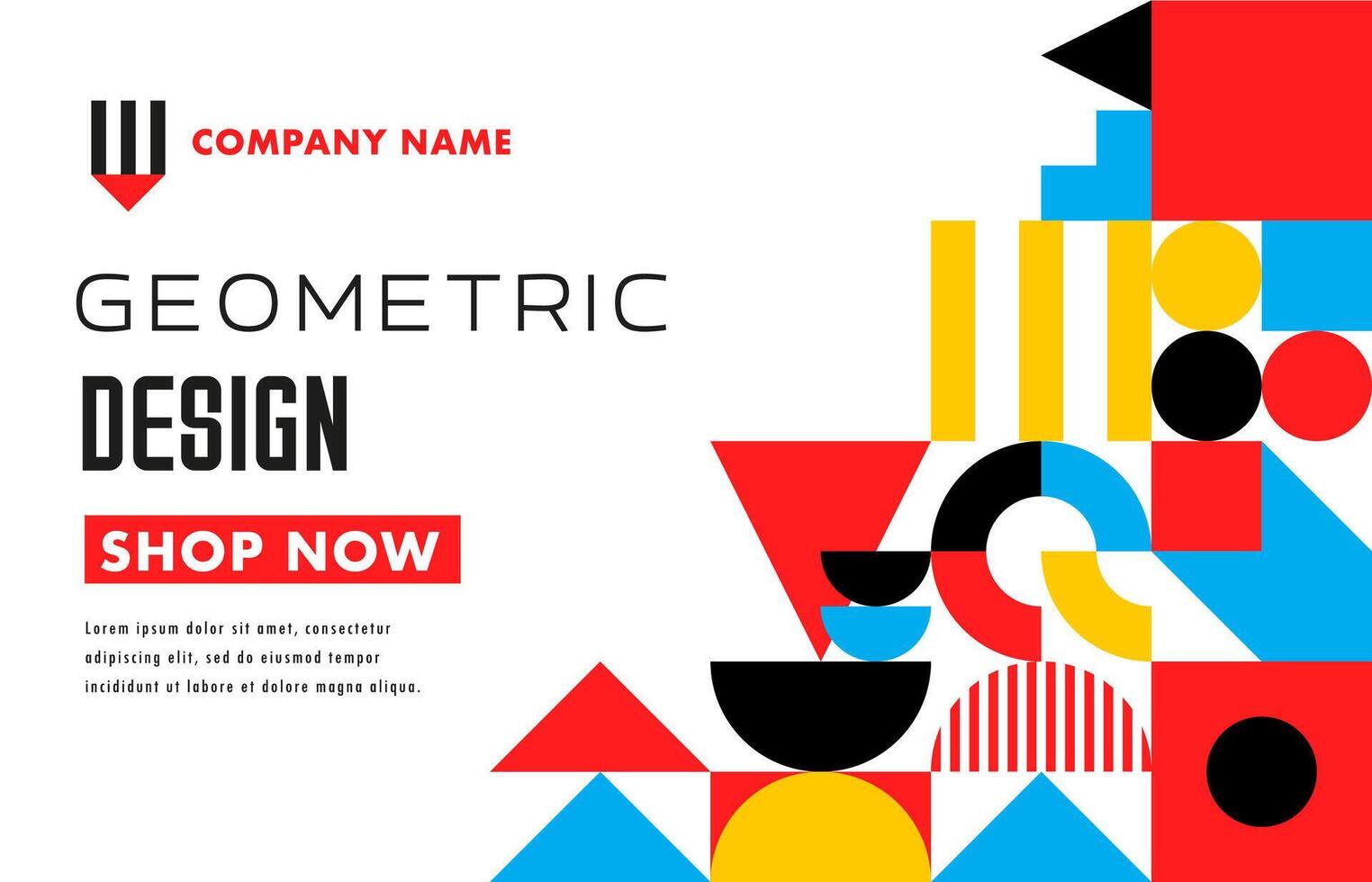 Abstract geometric modern business poster, site vector