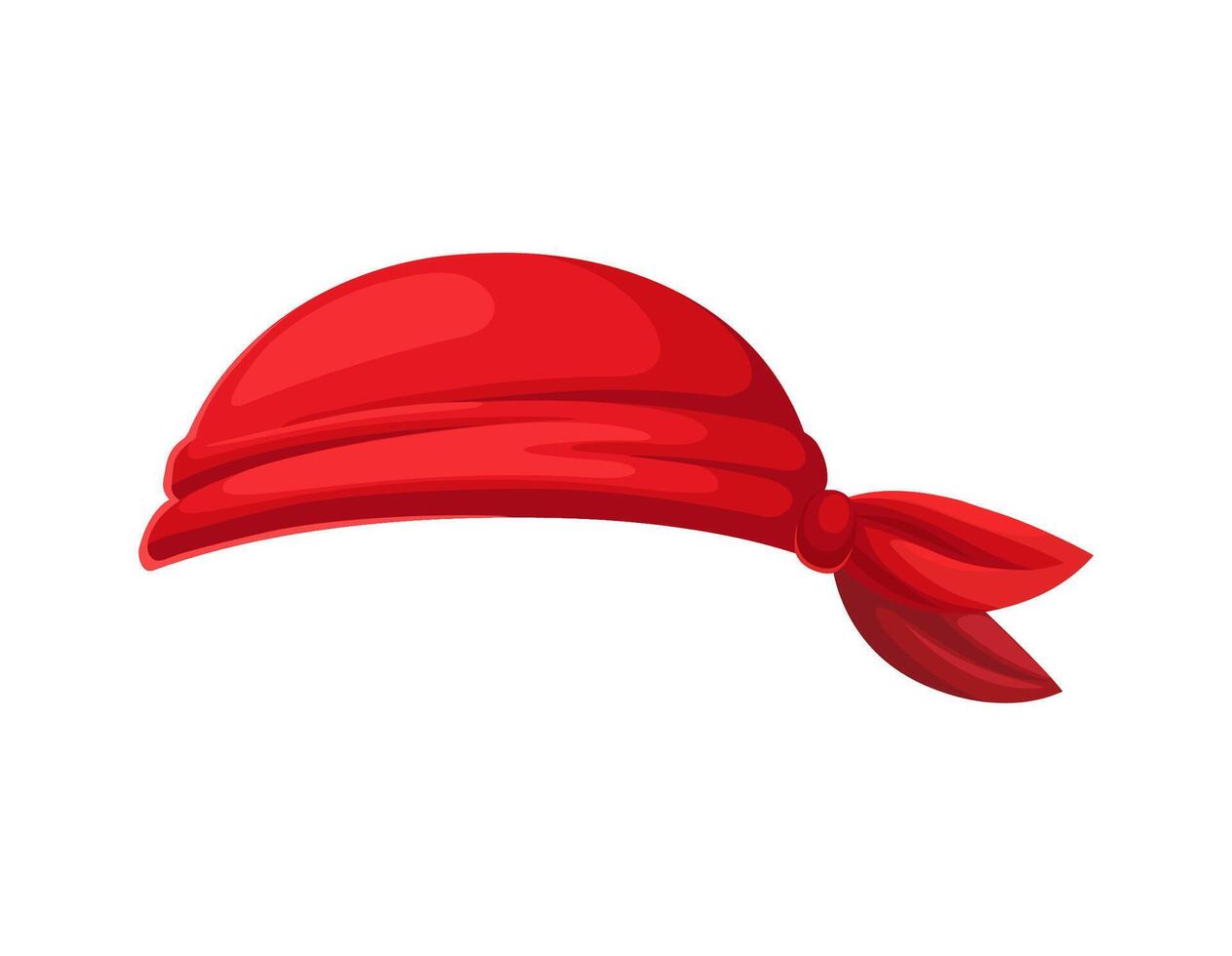 Pirate and corsair sailor bandana, carnival hat vector