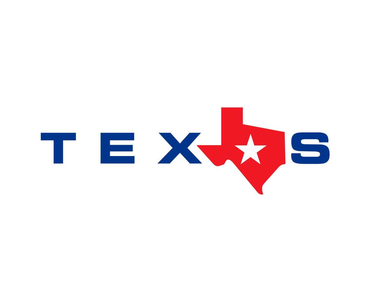 Texas state symbol with map and star silhouette vector