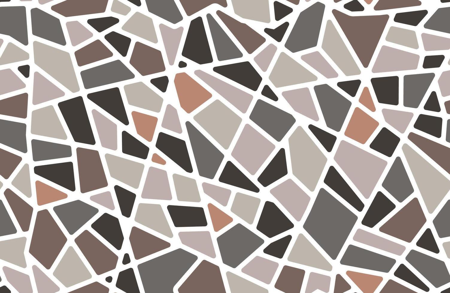 Mosaic pebble stone floor tile seamless pattern vector