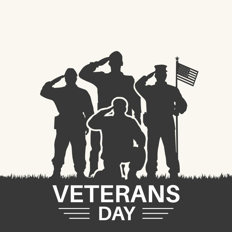 Veterans Day Silhouette Design vector