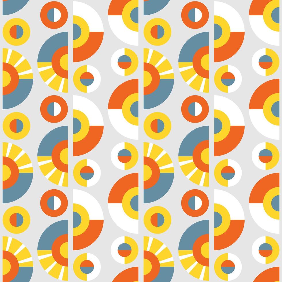 abstract colorful circle retro background pattern vector