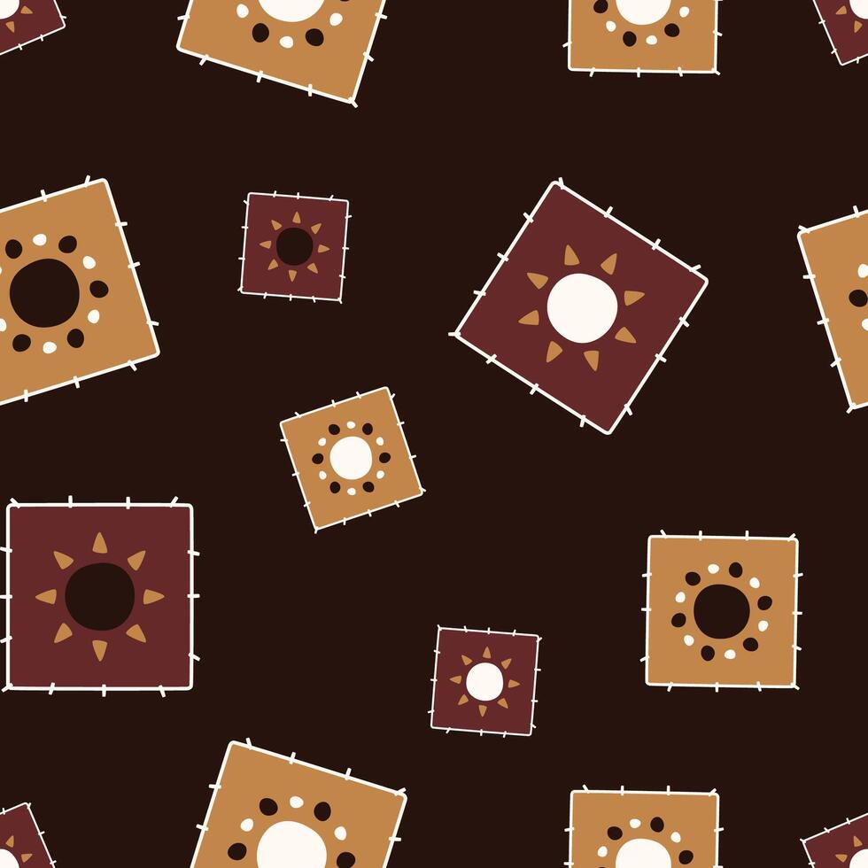 abstract geometric stitch ethnic pattern vector
