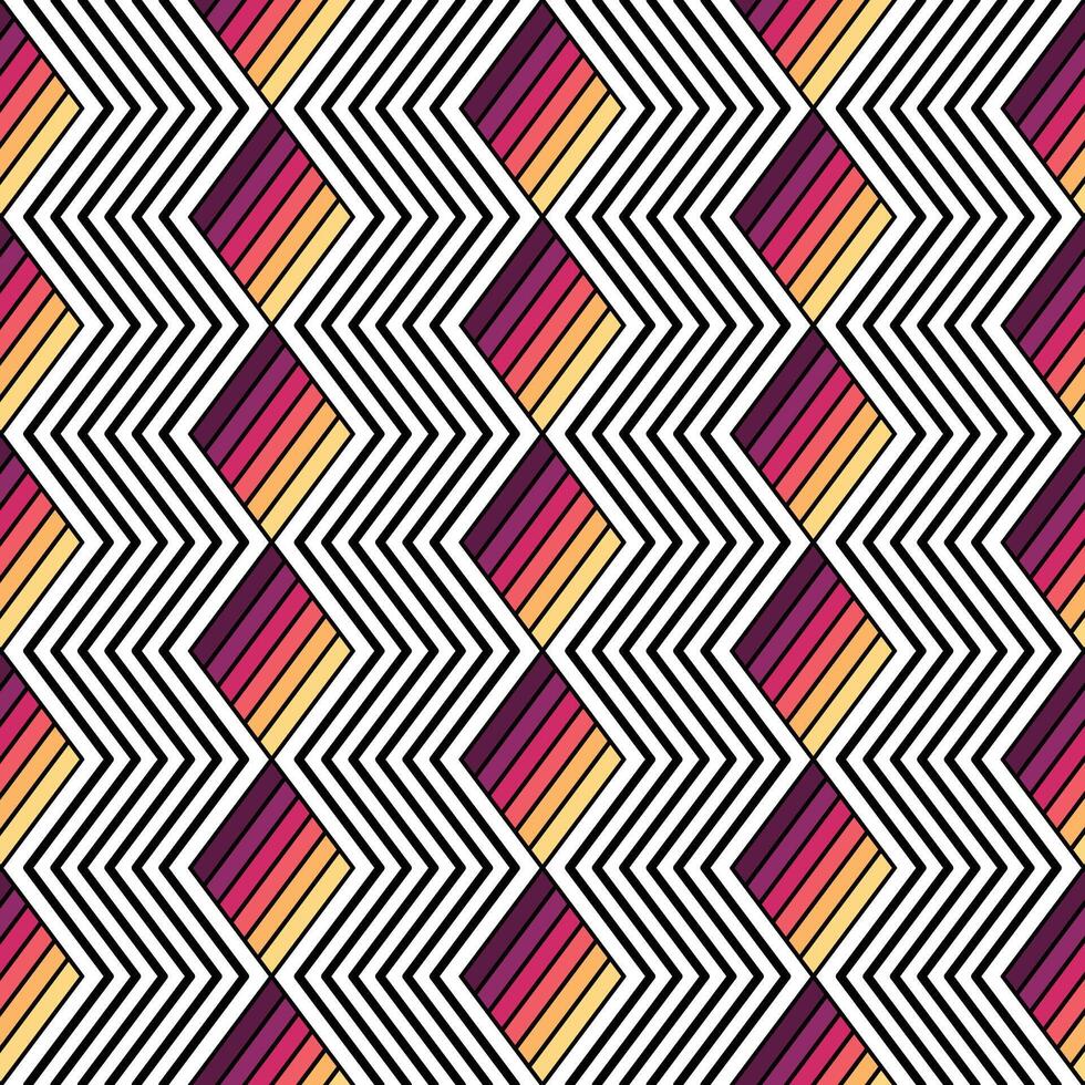 abstract geometric zigzag retro pattern vector