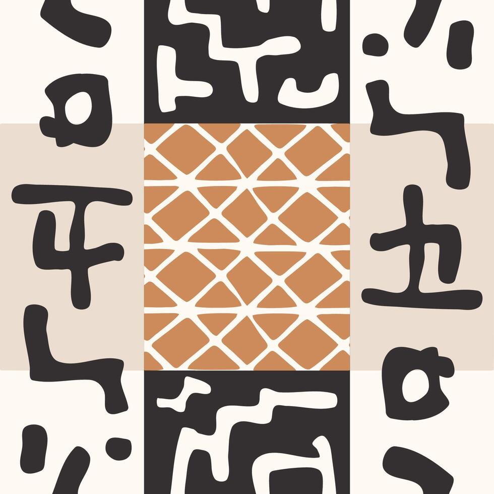 african minimalist ethnic background pattern vector