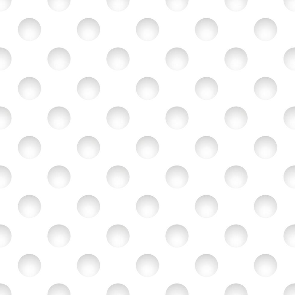 White geometric dotted texture. Tile spotted endless background. Seamless decorative circle repeatable pattern vector