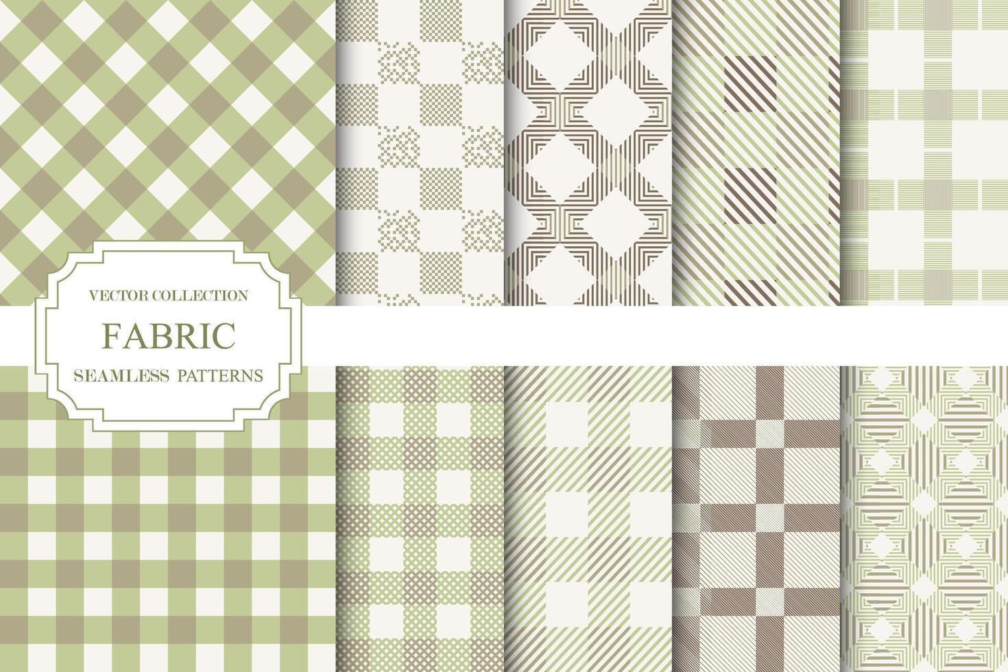 Collection of color textile seamless plaid patterns - geometric striped retro design. repeatable cloth backgrounds. Delicate fabric prints vector