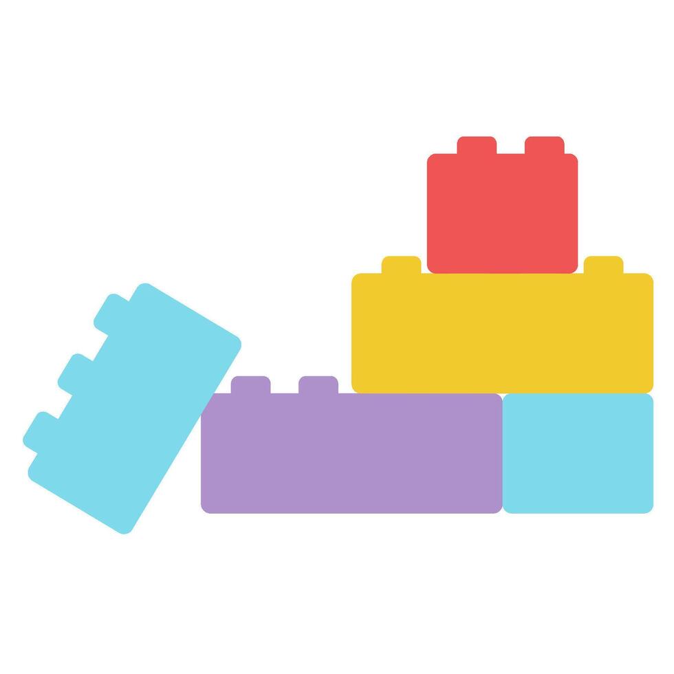 a pile of colorful blocks on a white background vector