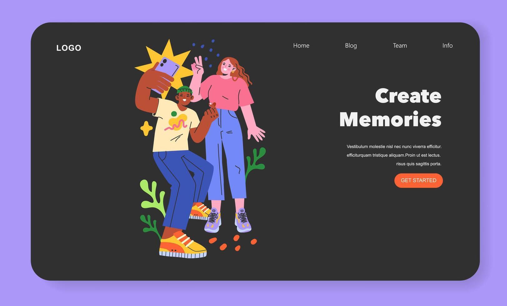 YOLO concept Flat illustration. vector