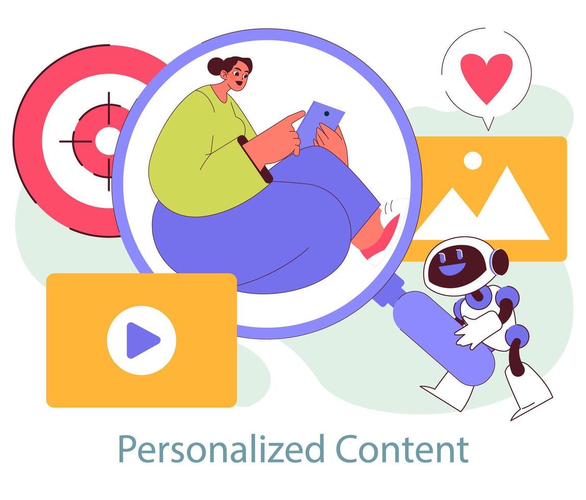immersive marketing. Flat Illustration vector