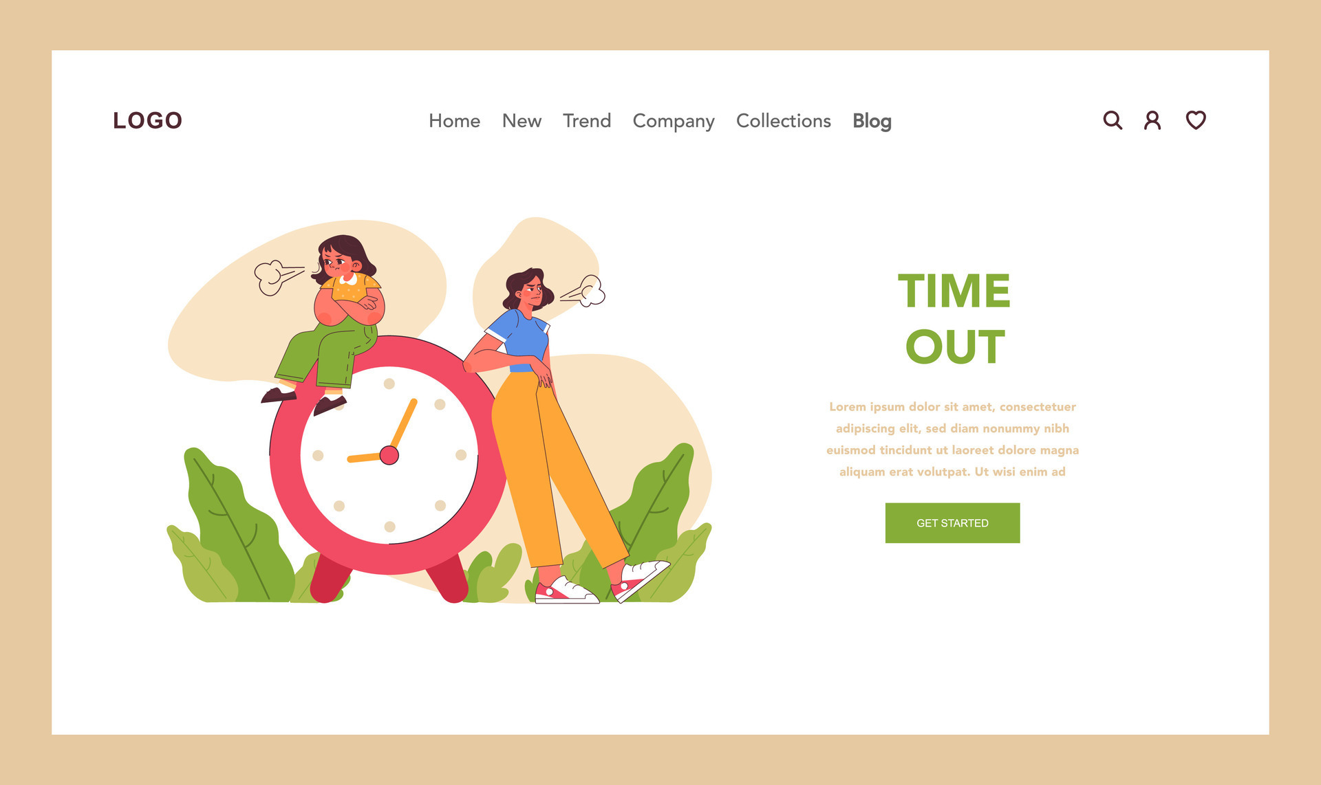 Time out concept. Flat illustration 46118978 Vector Art at Vecteezy