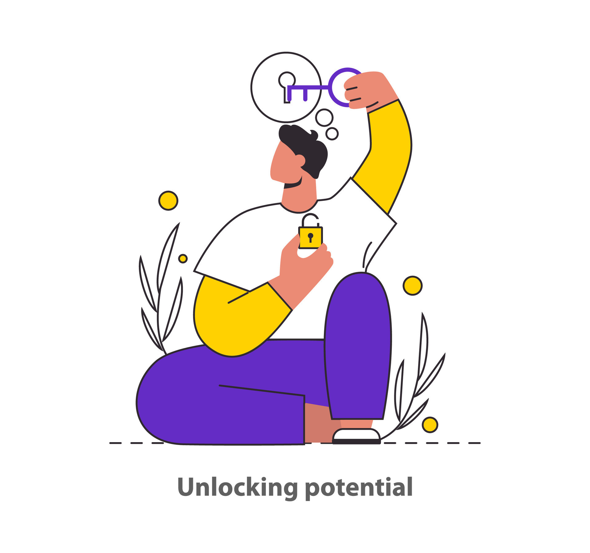 Unlocking Potential concept illustration 46119006 Vector Art at Vecteezy