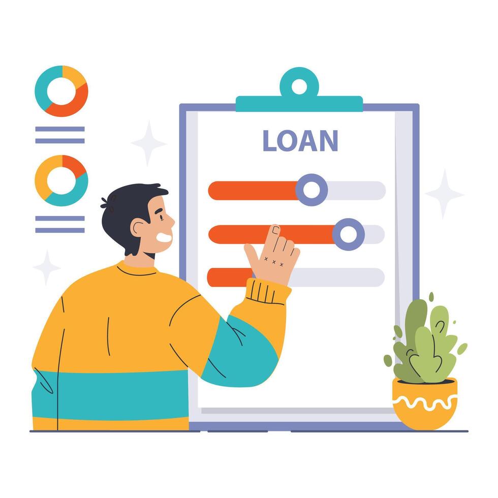 Loan Restructuring concept. Flat illustration vector