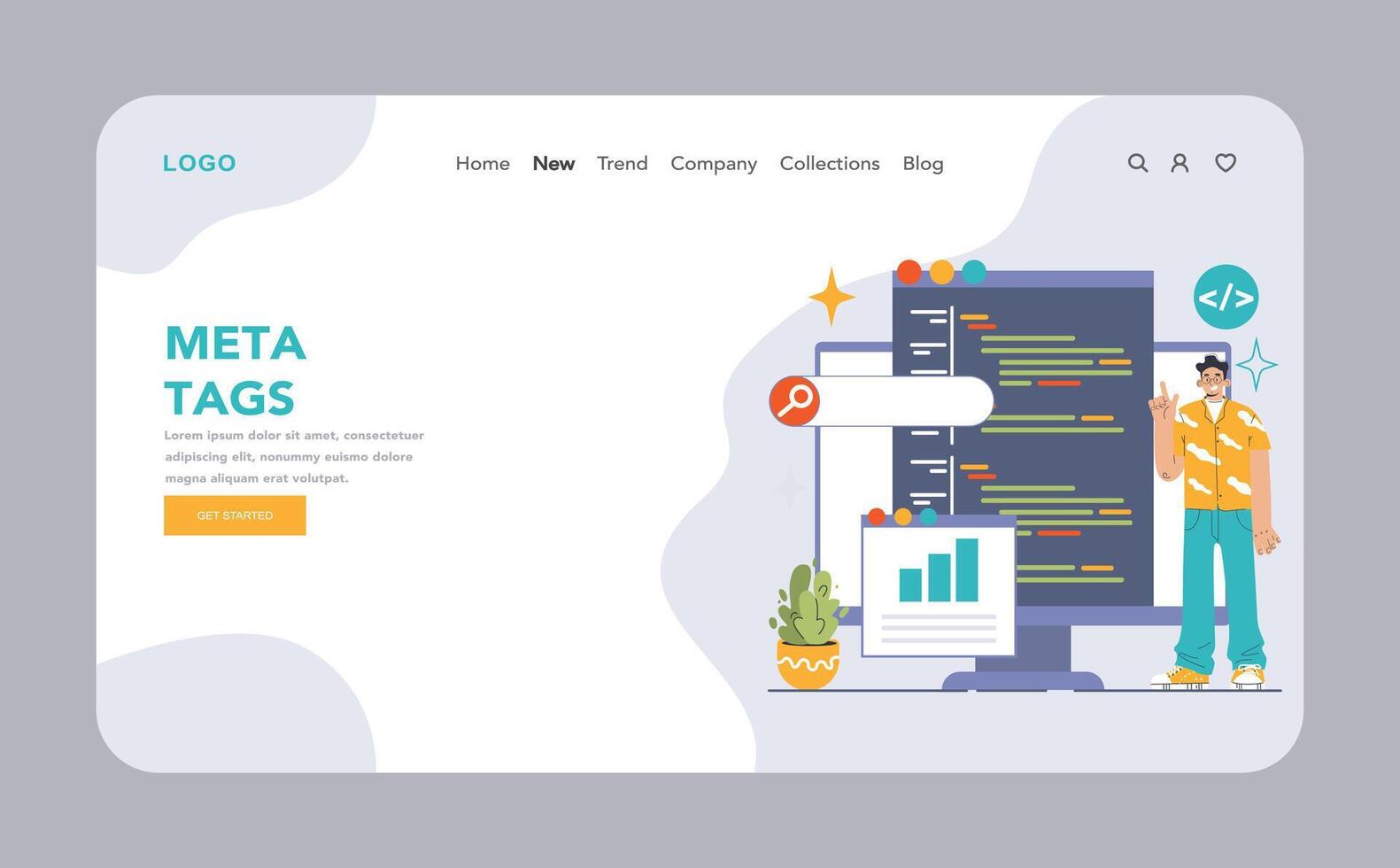 Website analysis web or landing. Conversion rate and traffic analysis vector