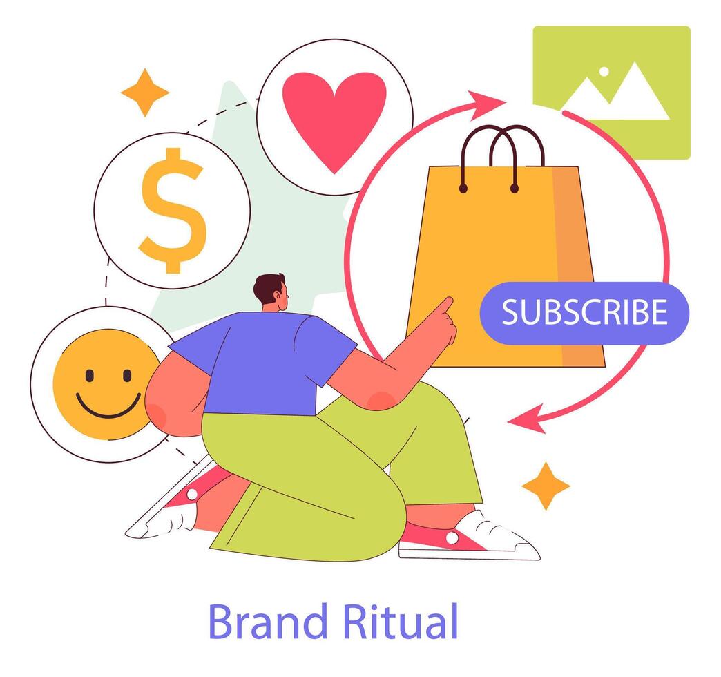 Brand Ritual. Flat Illustration vector
