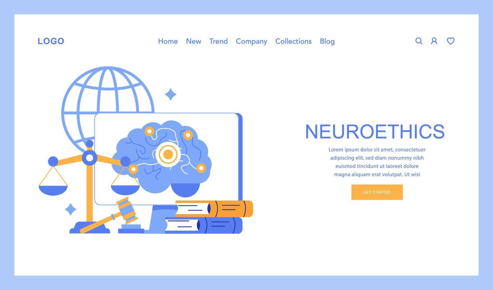 Brain Computer Interface illustration vector